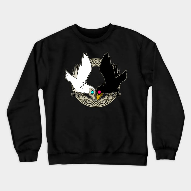 Hugin & Munin Crewneck Sweatshirt by TheTeenosaur